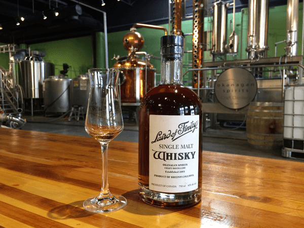 whisky tasting at Okanagan Spirits Laird of Fintry Whisky